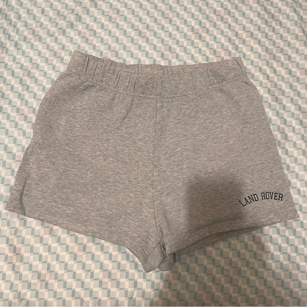 Pacsun Land Rover grey fleece high waisted sweatshorts